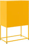 vidaXL - Dressoir - 68,5x38,5x107 - cm - staal - mosterdgeel