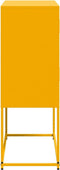 vidaXL - Dressoir - 68,5x38,5x107 - cm - staal - mosterdgeel
