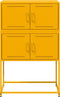 vidaXL - Dressoir - 68,5x38,5x107 - cm - staal - mosterdgeel