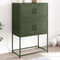 vidaXL - Dressoir - 68,5x38,5x107 - cm - staal - olijfgroen