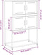 vidaXL - Dressoir - 68,5x38,5x107 - cm - staal - olijfgroen