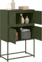 vidaXL - Dressoir - 68,5x38,5x107 - cm - staal - olijfgroen