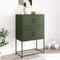 vidaXL - Dressoir - 68,5x38,5x107 - cm - staal - olijfgroen