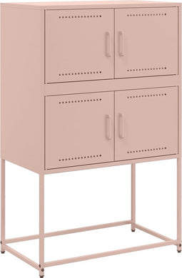 vidaXL - Dressoir - 68,5x38,5x107 - cm - staal - roze