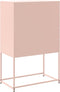 vidaXL - Dressoir - 68,5x38,5x107 - cm - staal - roze