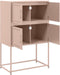 vidaXL - Dressoir - 68,5x38,5x107 - cm - staal - roze
