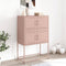 vidaXL - Dressoir - 68,5x38,5x107 - cm - staal - roze