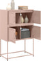vidaXL - Dressoir - 68,5x38,5x107 - cm - staal - roze