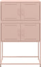 vidaXL - Dressoir - 68,5x38,5x107 - cm - staal - roze
