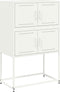 vidaXL - Dressoir - 68,5x38,5x107 - cm - staal - wit