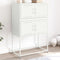 vidaXL - Dressoir - 68,5x38,5x107 - cm - staal - wit