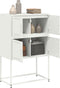 vidaXL - Dressoir - 68,5x38,5x107 - cm - staal - wit