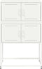 vidaXL - Dressoir - 68,5x38,5x107 - cm - staal - wit