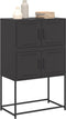 vidaXL - Dressoir - 68,5x38,5x107 - cm - staal - zwart
