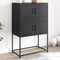 vidaXL - Dressoir - 68,5x38,5x107 - cm - staal - zwart