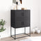 vidaXL - Dressoir - 68,5x38,5x107 - cm - staal - zwart