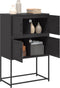 vidaXL - Dressoir - 68,5x38,5x107 - cm - staal - zwart