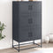vidaXL - Dressoir - 68,5x38,5x123,5 - cm - staal - antracietkleurig