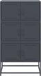 vidaXL - Dressoir - 68,5x38,5x123,5 - cm - staal - antracietkleurig