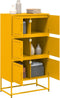 vidaXL - Dressoir - 68,5x38,5x123,5 - cm - staal - mosterdgeel