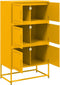 vidaXL - Dressoir - 68,5x38,5x123,5 - cm - staal - mosterdgeel