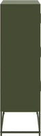 vidaXL - Dressoir - 68,5x38,5x123,5 - cm - staal - olijfgroen