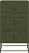 vidaXL - Dressoir - 68,5x38,5x123,5 - cm - staal - olijfgroen