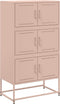 vidaXL - Dressoir - 68,5x38,5x123,5 - cm - staal - roze