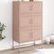 vidaXL - Dressoir - 68,5x38,5x123,5 - cm - staal - roze