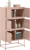 vidaXL - Dressoir - 68,5x38,5x123,5 - cm - staal - roze