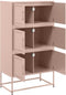 vidaXL - Dressoir - 68,5x38,5x123,5 - cm - staal - roze