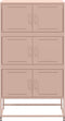 vidaXL - Dressoir - 68,5x38,5x123,5 - cm - staal - roze