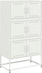 vidaXL - Dressoir - 68,5x38,5x123,5 - cm - staal - wit