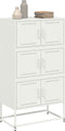 vidaXL - Dressoir - 68,5x38,5x123,5 - cm - staal - wit