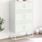 vidaXL - Dressoir - 68,5x38,5x123,5 - cm - staal - wit
