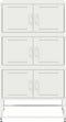 vidaXL - Dressoir - 68,5x38,5x123,5 - cm - staal - wit