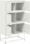 vidaXL - Dressoir - 68,5x38,5x123,5 - cm - staal - wit