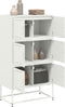 vidaXL - Dressoir - 68,5x38,5x123,5 - cm - staal - wit
