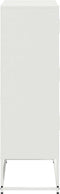 vidaXL - Dressoir - 68,5x38,5x123,5 - cm - staal - wit