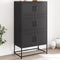 vidaXL - Dressoir - 68,5x38,5x123,5 - cm - staal - zwart