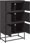 vidaXL - Dressoir - 68,5x38,5x123,5 - cm - staal - zwart