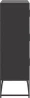 vidaXL - Dressoir - 68,5x38,5x123,5 - cm - staal - zwart