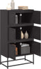 vidaXL - Dressoir - 68,5x38,5x123,5 - cm - staal - zwart