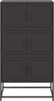 vidaXL - Dressoir - 68,5x38,5x123,5 - cm - staal - zwart