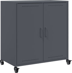 vidaXL - Dressoir - 68,5x39x72 - cm - staal - antracietkleurig