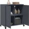 vidaXL - Dressoir - 68,5x39x72 - cm - staal - antracietkleurig