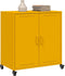 vidaXL - Dressoir - 68,5x39x72 - cm - staal - mosterdgeel