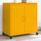 vidaXL - Dressoir - 68,5x39x72 - cm - staal - mosterdgeel