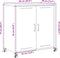 vidaXL - Dressoir - 68,5x39x72 - cm - staal - mosterdgeel