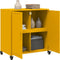 vidaXL - Dressoir - 68,5x39x72 - cm - staal - mosterdgeel